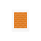 Mid Century Modern Geometric Orange Hexad Pattern Art Print Gallery Image 1