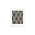 Mid Century Modern Geometric Tile Block Crayon Pattern in Black and Almond Cream Art Print Gallery Image 1