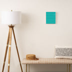Mid Century Modern Hexad Turquoise Geometric Pattern Canvas Print Gallery Image 2