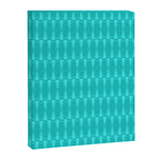 Mid Century Modern Hexad Turquoise Geometric Pattern Canvas Print Gallery Image 6