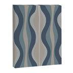 Mid Century Modern Hourglass Abstract Pattern in Neutral Blue Gray   Canvas Print Gallery Image 6
