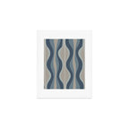 Mid Century Modern Hourglass Abstract Pattern in Neutral Blue Gray   Art Print Gallery Image 1