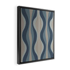 Mid Century Modern Hourglass Abstract Pattern in Neutral Blue Gray   Framed Canvas Print Gallery Image 2