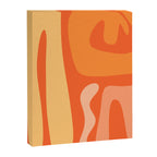 Mid Century Modern Kwaito Abstract Pattern in Tangerine Orange Yellow Canvas Print Gallery Image 8