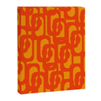 Mid Century Modern Loop Abstract Orange Yellow Pattern Canvas Print Gallery Image 8