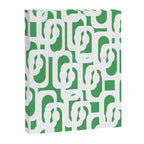 Mid Century Modern Loop Pattern Green and White Modernist Canvas Print Gallery Image 8
