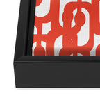 Mid Century Modern Loop Pattern in Burnt Orange Framed Canvas Print Gallery Image 3