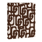 Mid Century Modern Loop Pattern in Dark Chocolate Brown and Cream Canvas Print Gallery Image 8