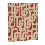 Mid Century Modern Loop Pattern in Deep Clay and Beige Canvas Print Gallery Image 8