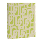 Mid Century Modern Loop Pattern in Light Lime Linden Green and Cream Beige Canvas Print Gallery Image 8