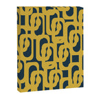Mid Century Modern Loop Pattern in Light Mustard Yellow and Navy Blue Canvas Print Gallery Image 8