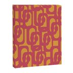 Mid Century Modern Loop Pattern in Magenta and Mustard Canvas Print Gallery Image 8