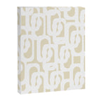 Mid Century Modern Loop Pattern in Neutral Beige and White Canvas Print Gallery Image 8