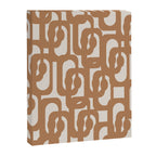 Mid Century Modern Loop Pattern in Neutral Light Brown Canvas Print Gallery Image 8