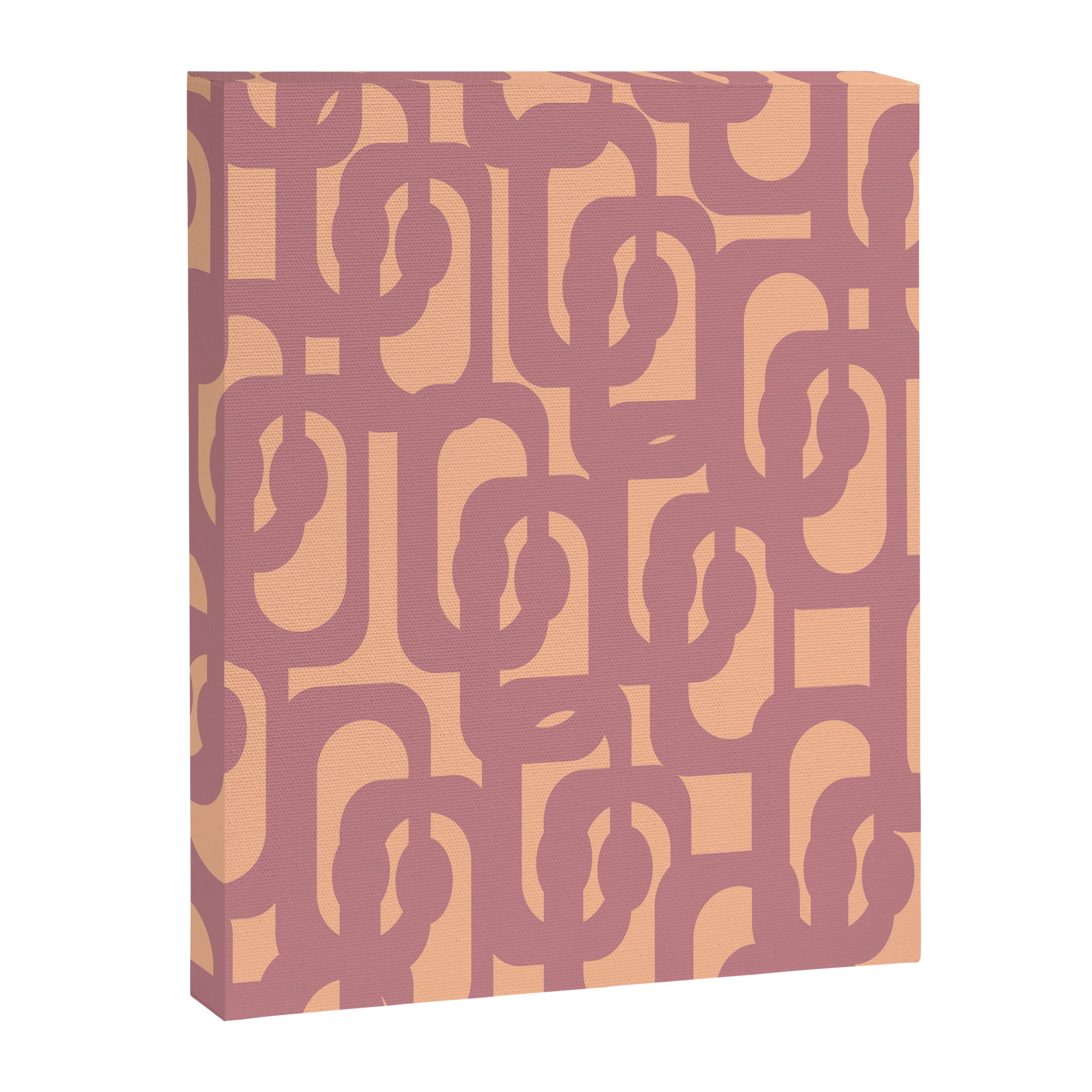 Mid Century Modern Loop Pattern Mauve Plum Peach Canvas Print Gallery Image 8