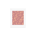 Mid Century Modern Loop Pattern Mauve Plum Peach Art Print Gallery Image 1