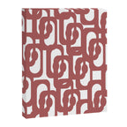 Mid Century Modern Loops Abstract Pattern in Light Maroon and White Canvas Print Gallery Image 8