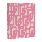 Mid Century Modern Loops Abstract Pattern in Pink and Cream Canvas Print Gallery Image 8