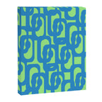 Mid Century Modern Loops Blue and Lime Green Retro Contemporary Abstract Pattern Canvas Print Gallery Image 8