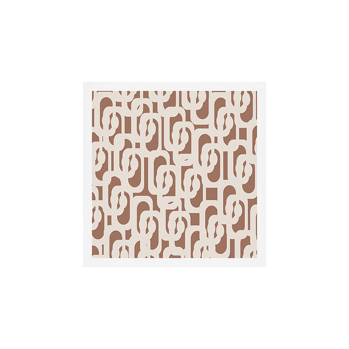 Mid Century Modern Loops Pattern 2 Inspired by PANTONE 17 1230 Color of the Year Mocha Mousse Art Print Gallery Image 1