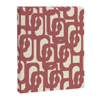 Mid Century Modern Loops Pattern in Maroon and Cream Canvas Print Gallery Image 8