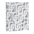 Mid Century Modern Loops Pattern in White and Gray Canvas Print Gallery Image 8