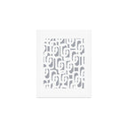 Mid Century Modern Loops Pattern in White and Gray Art Print Gallery Image 1