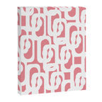 Mid Century Modern Loops Pattern in White on Pink Canvas Print Gallery Image 8