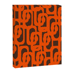 Mid Century Modern Loops Retro 70s Dark Brown and Orange Pattern Canvas Print Gallery Image 8