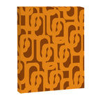 Mid Century Modern Loops Retro 70s Light Brown and Light Orange Pattern Canvas Print Gallery Image 8