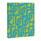Mid Century Modern Loops Turquoise and Lime Green Pattern Canvas Print Gallery Image 8