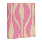 Mid Century Modern Lounge Retro Ogee Pattern in Pink and Cream Canvas Print Gallery Image 8