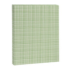 Mid Century Modern Minimalist Woven Line Pattern in Light Sage Green and Cream Canvas Print Gallery Image 8
