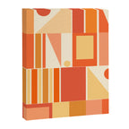 Mid Century Modern Modtastic Orange Peach Geometric Abstract Pattern Canvas Print Gallery Image 6