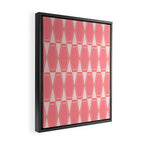 Mid Century Modern Pink Hexad Geometric Pattern Framed Canvas Print Gallery Image 2