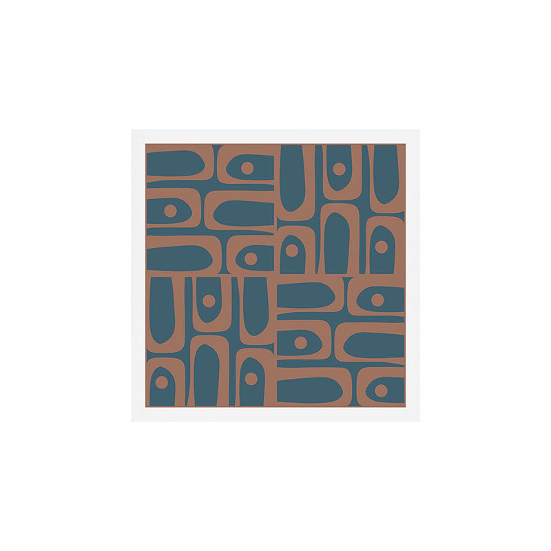 Mid Century Modern Piquet 11 Inspired by PANTONE 17 1230 Color of the Year Mocha Mousse Art Print Gallery Image 1