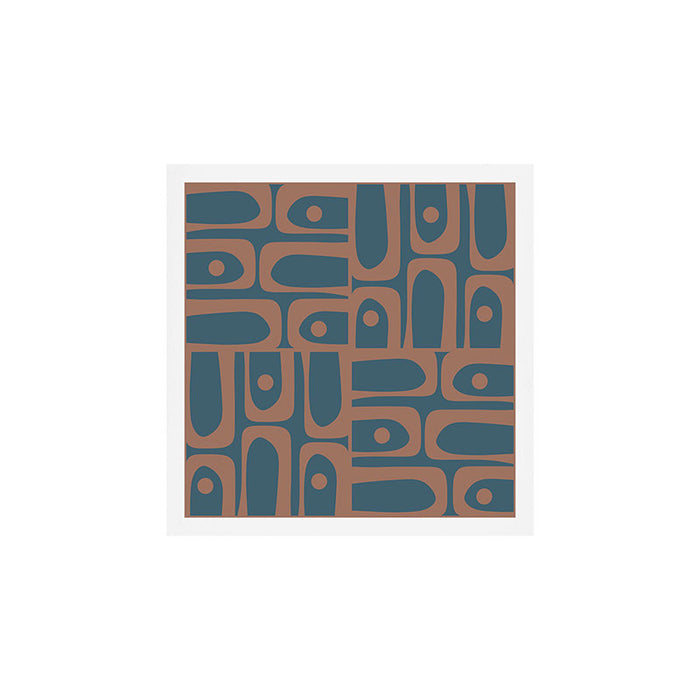 Mid Century Modern Piquet 11 Inspired by PANTONE 17 1230 Color of the Year Mocha Mousse Art Print Gallery Image 1