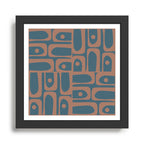 Mid Century Modern Piquet 11 Inspired by PANTONE 17 1230 Color of the Year Mocha Mousse Framed Art Print Gallery Image 1