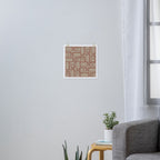 Mid Century Modern Piquet 12 Inspired by PANTONE 17 1230 Color of the Year Mocha Mousse Art Print Gallery Image 3