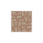 Mid Century Modern Piquet 12 Inspired by PANTONE 17 1230 Color of the Year Mocha Mousse Art Print Gallery Image 1