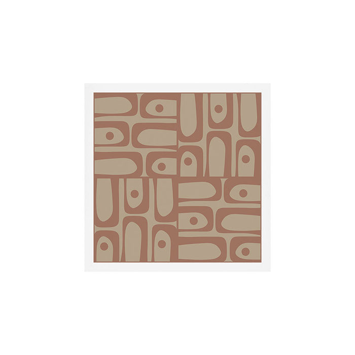 Mid Century Modern Piquet 12 Inspired by PANTONE 17 1230 Color of the Year Mocha Mousse Art Print Gallery Image 1