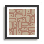 Mid Century Modern Piquet 12 Inspired by PANTONE 17 1230 Color of the Year Mocha Mousse Framed Art Print Gallery Image 1