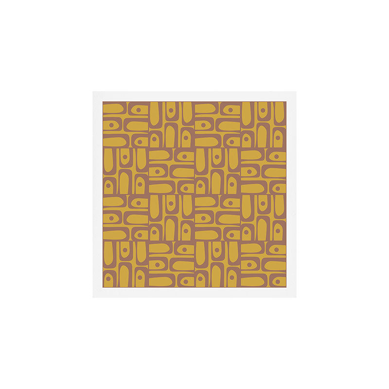 Mid Century Modern Piquet 2 Inspired by PANTONE 17 1230 Color of the Year Mocha Mousse Art Print Gallery Image 1