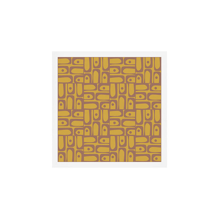 Mid Century Modern Piquet 2 Inspired by PANTONE 17 1230 Color of the Year Mocha Mousse Art Print Gallery Image 1