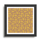 Mid Century Modern Piquet 2 Inspired by PANTONE 17 1230 Color of the Year Mocha Mousse Framed Art Print Gallery Image 1