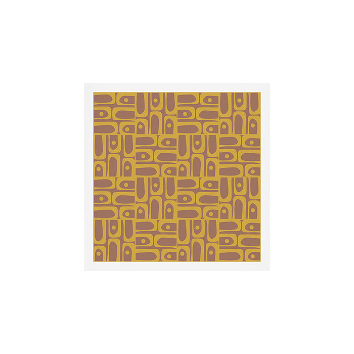 Mid Century Modern Piquet 3 Inspired by PANTONE 17 1230 Color of the Year Mocha Mousse Art Print Gallery Image 1
