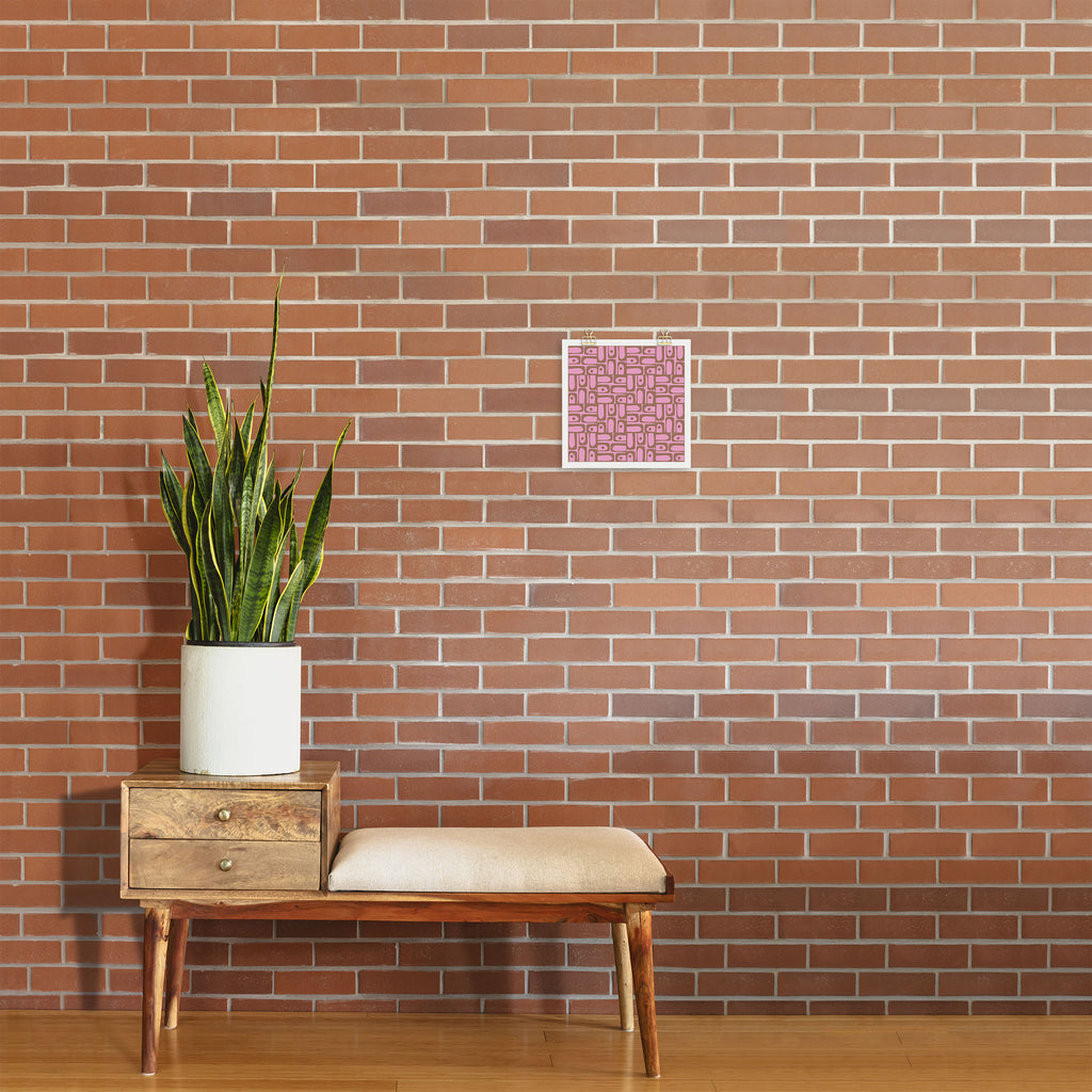 Mid Century Modern Piquet 4 Inspired by PANTONE 17 1230 Color of the Year Mocha Mousse Art Print Gallery Image 2