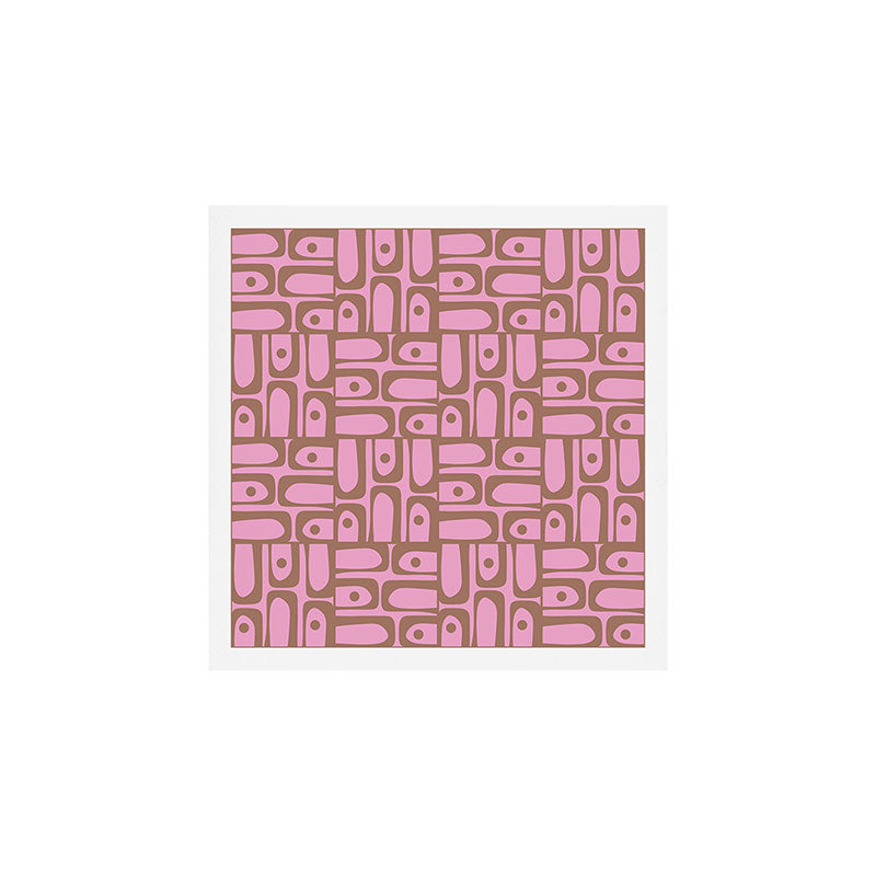 Mid Century Modern Piquet 4 Inspired by PANTONE 17 1230 Color of the Year Mocha Mousse Art Print Gallery Image 1