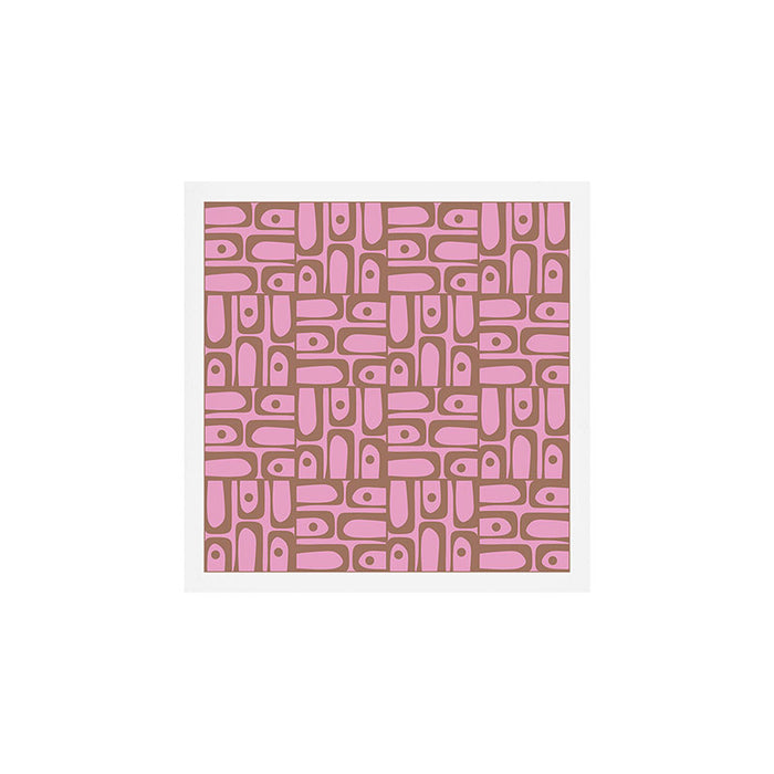 Mid Century Modern Piquet 4 Inspired by PANTONE 17 1230 Color of the Year Mocha Mousse Art Print Gallery Image 1