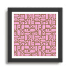 Mid Century Modern Piquet 4 Inspired by PANTONE 17 1230 Color of the Year Mocha Mousse Framed Art Print Gallery Image 1
